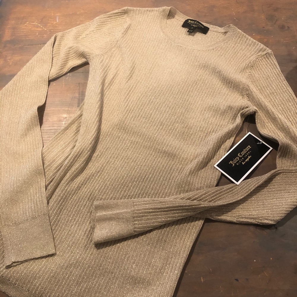Juicy Couture .... dusted gold sweater NWT